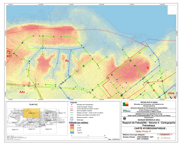 PDA: ACTUALISATION DU PLAN DIRECTEUR D&rsquo;ASSAINISSEMENT PLUVIAL DE LA VILLE DE COTONOU